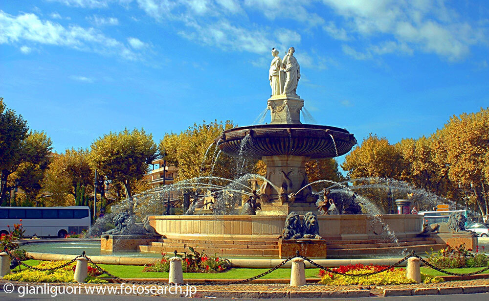 ロトンド大噴水(ミラボー通り) /<br />エクス・アン・プロバンス