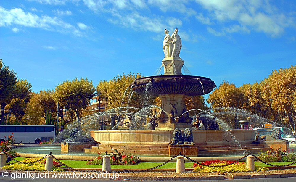 ロトンド大噴水(ミラボー通り) /<br />エクス・アン・プロバンス